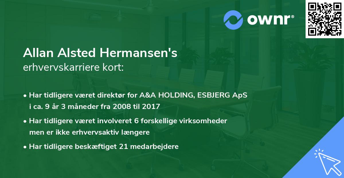 Allan Alsted Hermansen's erhvervskarriere kort