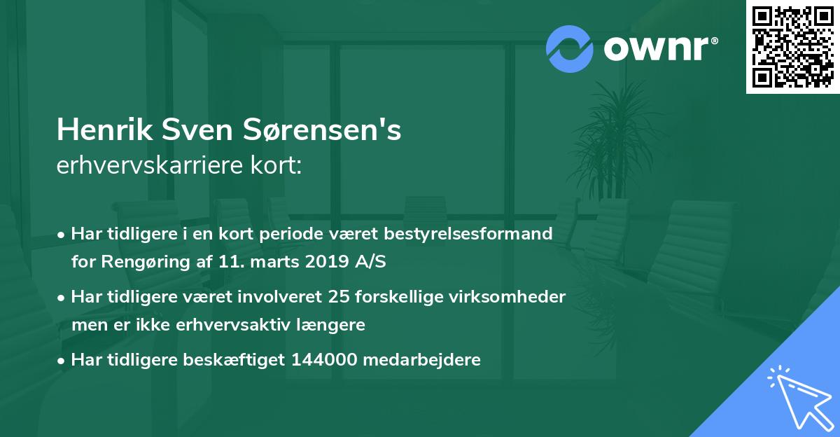 Henrik Sven Sørensen's erhvervskarriere kort