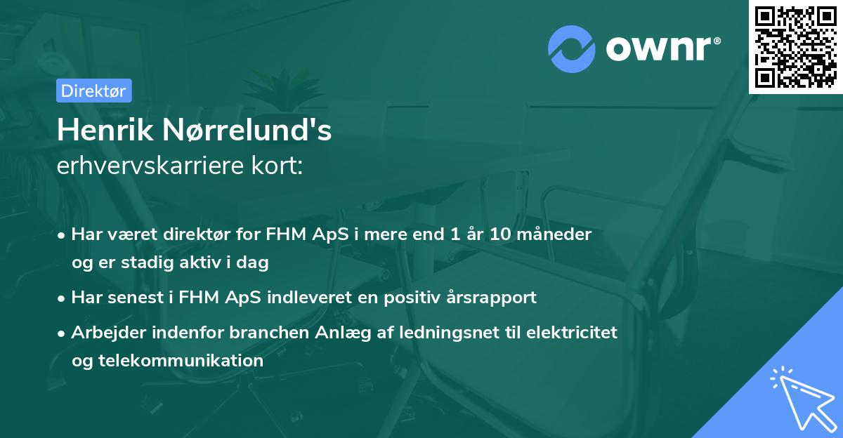 Henrik Nørrelund's erhvervskarriere kort