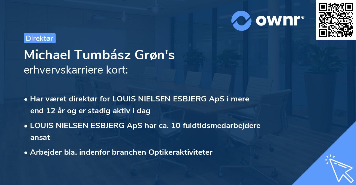 Michael Tumbász Grøn's erhvervskarriere kort