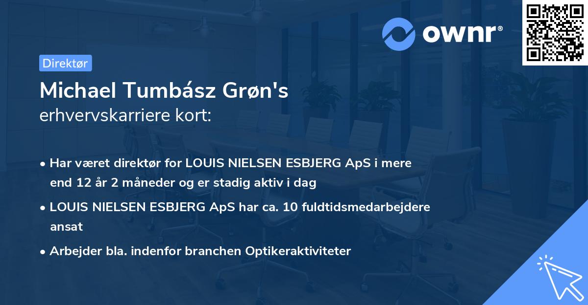 Michael Tumbász Grøn's erhvervskarriere kort