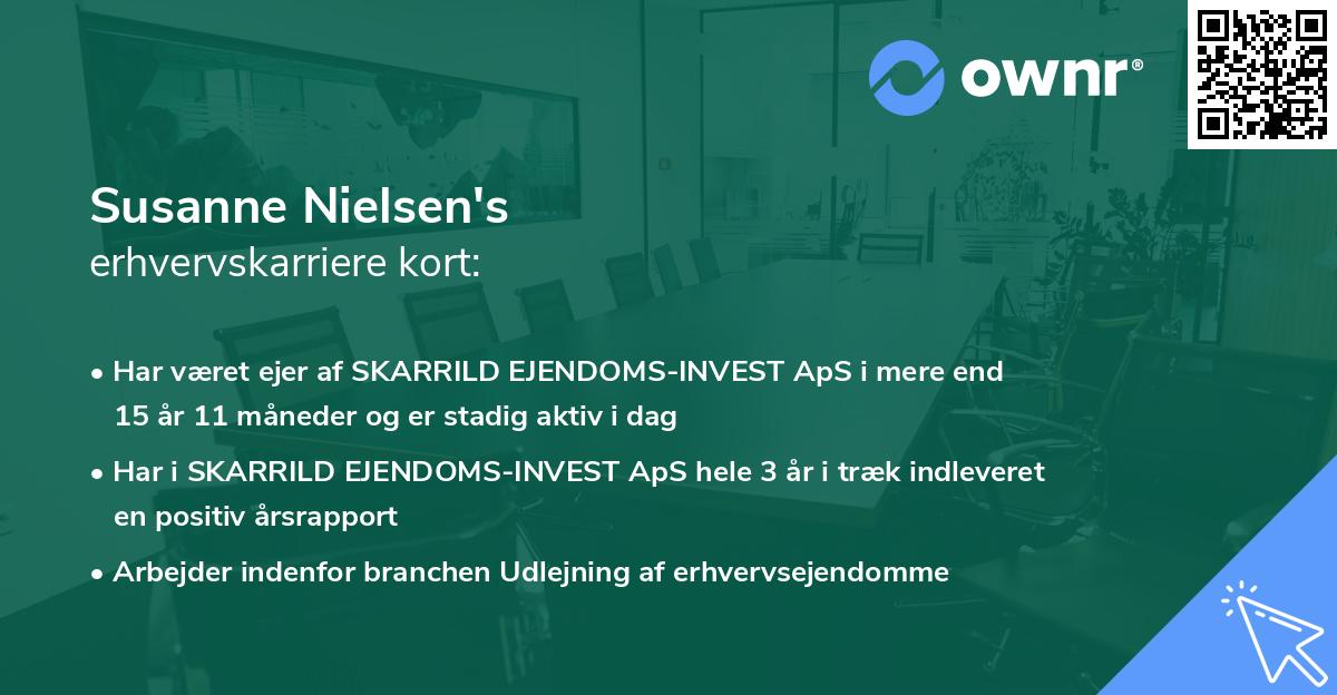 Susanne Nielsen's erhvervskarriere kort