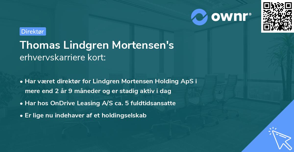 Thomas Lindgren Mortensen's erhvervskarriere kort