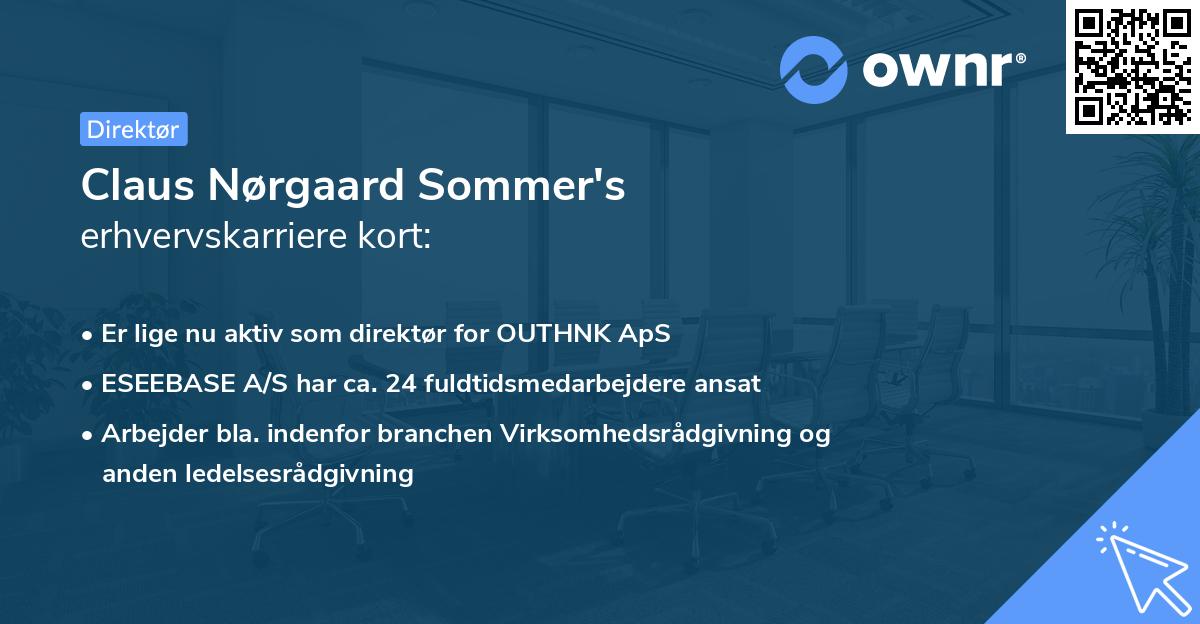 Claus Nørgaard Sommer's erhvervskarriere kort