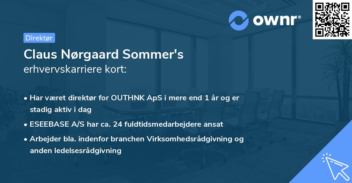 Claus Nørgaard Sommer's erhvervskarriere kort