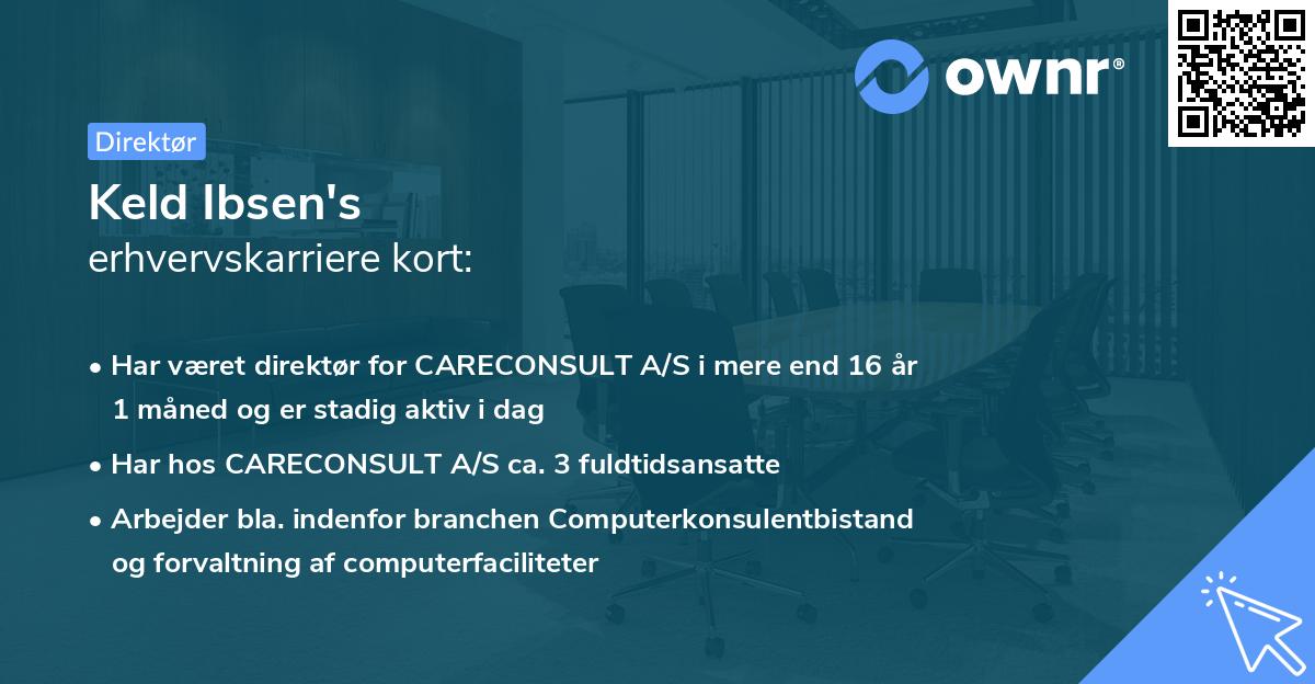 Keld Ibsen's erhvervskarriere kort