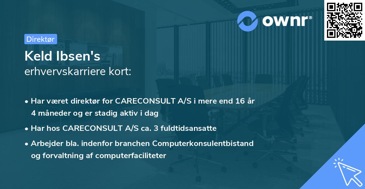Keld Ibsen's erhvervskarriere kort
