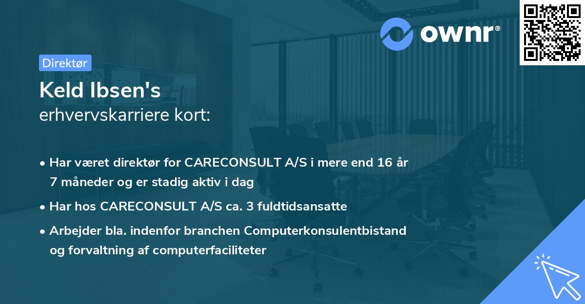 Keld Ibsen's erhvervskarriere kort