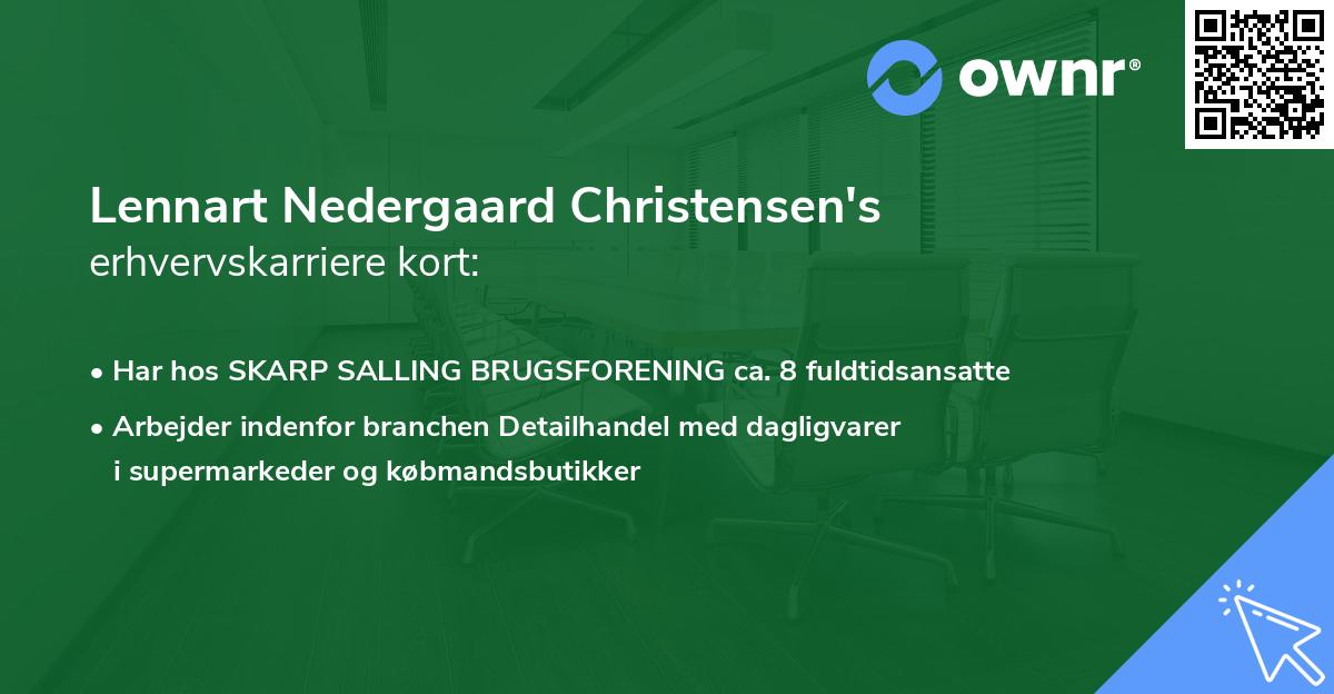 Lennart Nedergaard Christensen's erhvervskarriere kort