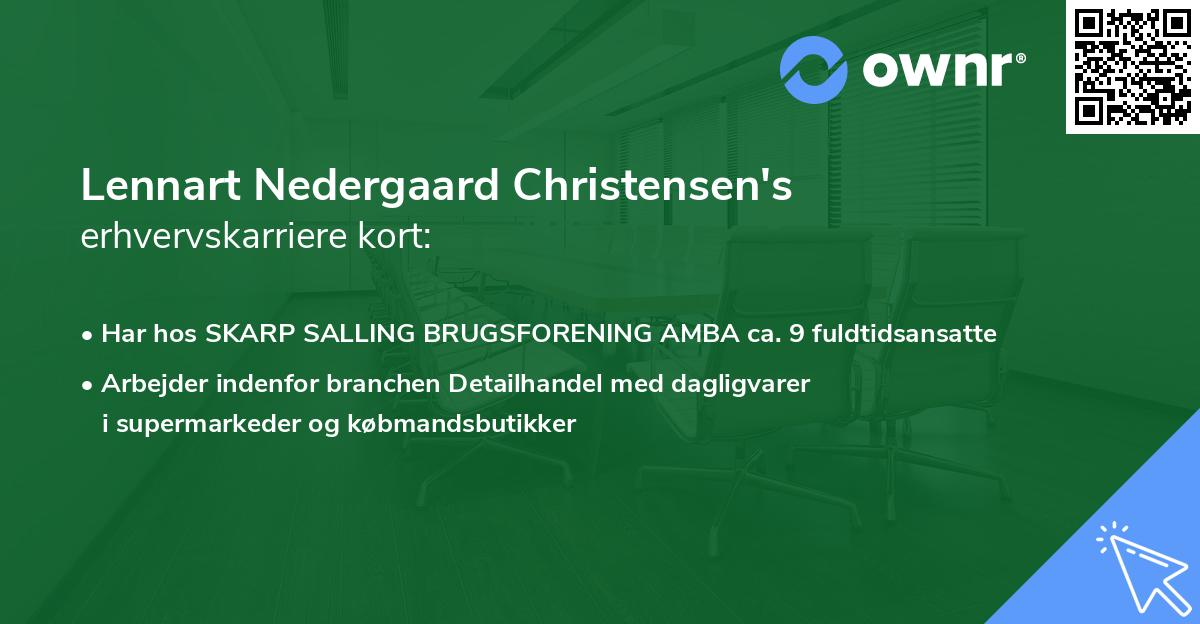 Lennart Nedergaard Christensen's erhvervskarriere kort