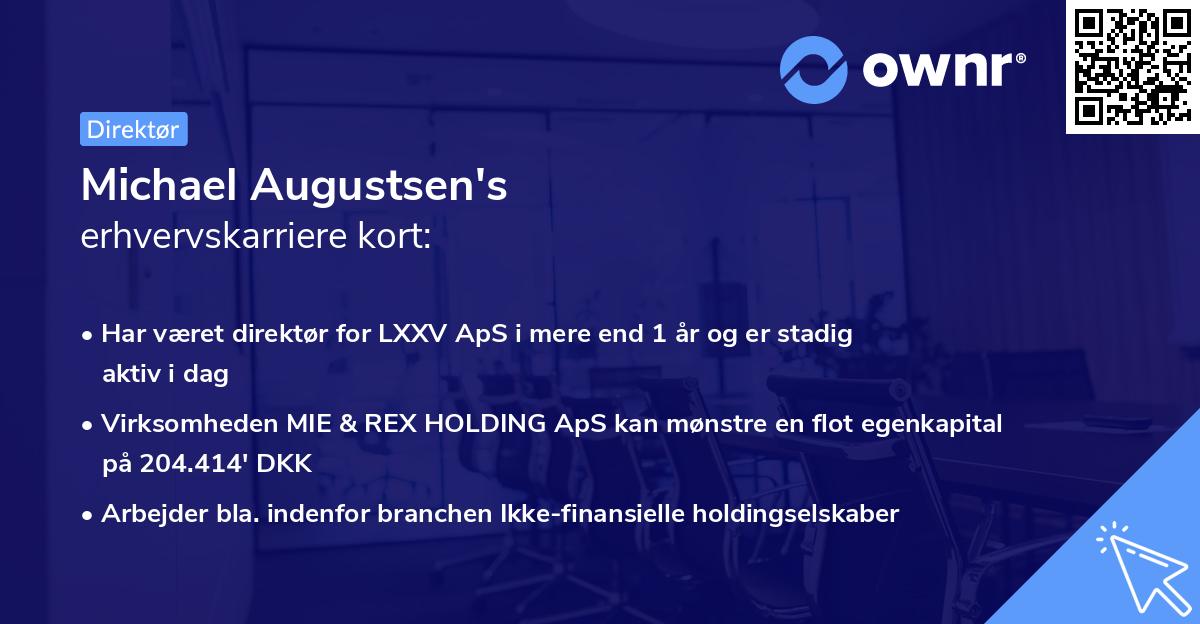 Michael Augustsen's erhvervskarriere kort