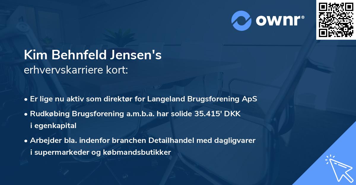 Kim Behnfeld Jensen's erhvervskarriere kort