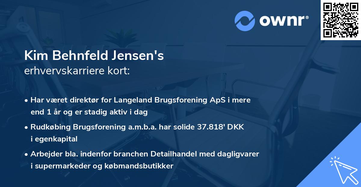 Kim Behnfeld Jensen's erhvervskarriere kort