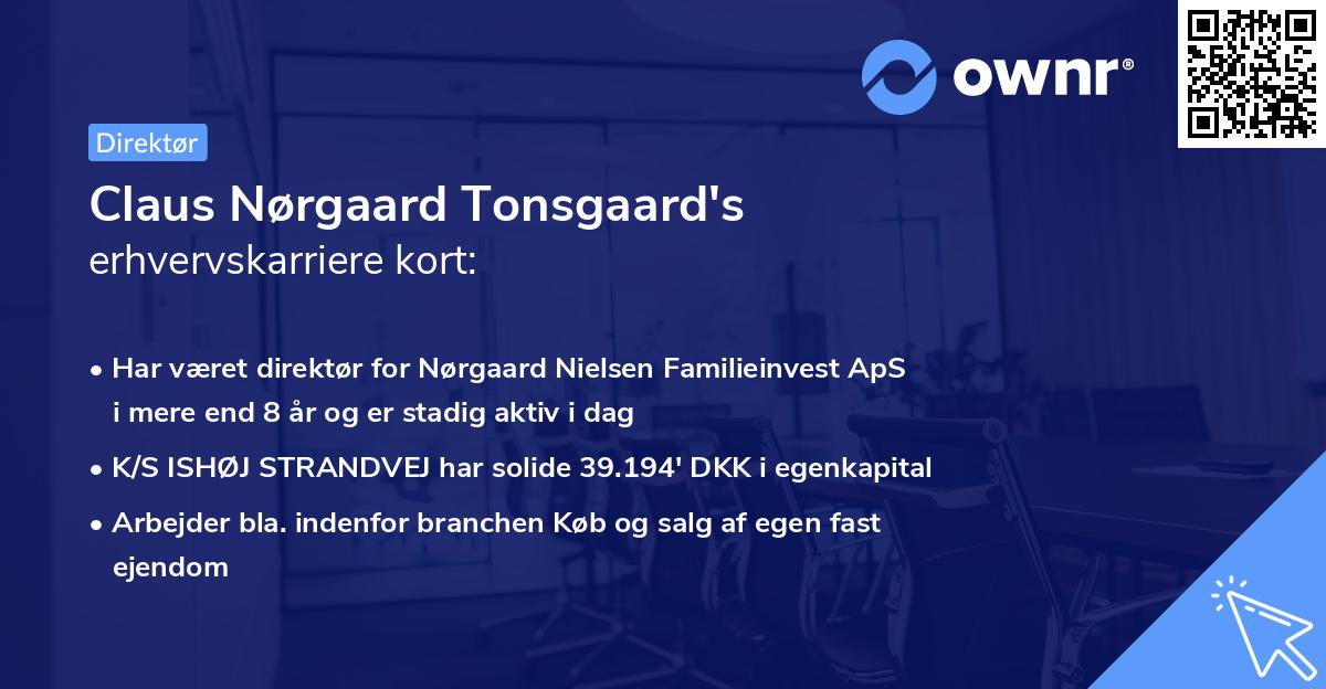 Claus Nørgaard Tonsgaard's erhvervskarriere kort