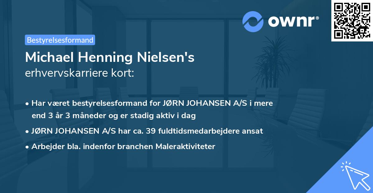 Michael Henning Nielsen's erhvervskarriere kort