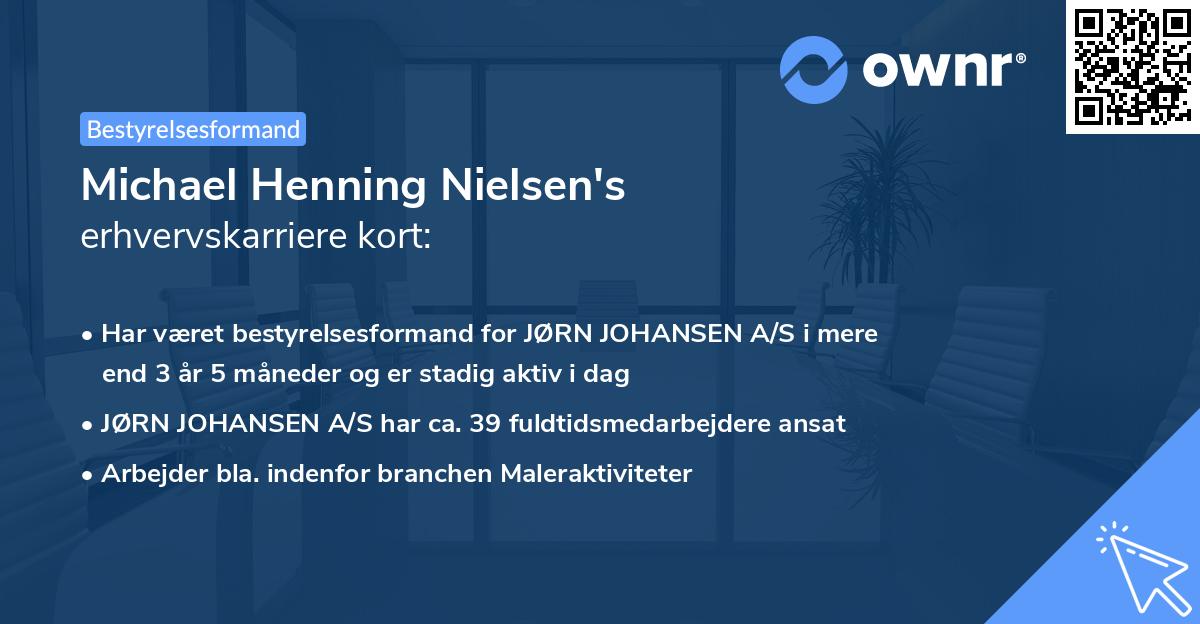 Michael Henning Nielsen's erhvervskarriere kort