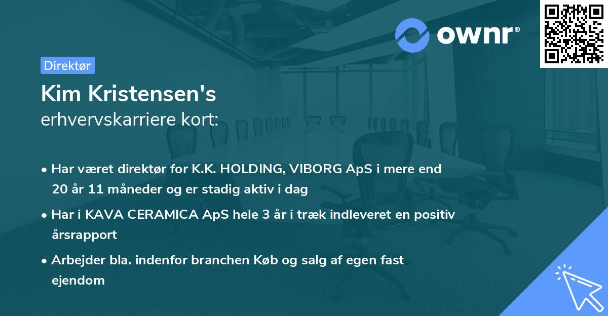 Kim Kristensen's erhvervskarriere kort