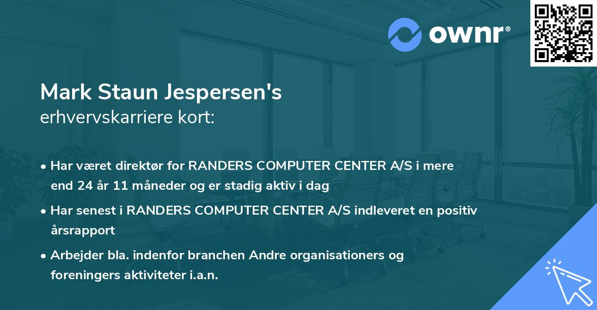 Mark Staun Jespersen's erhvervskarriere kort