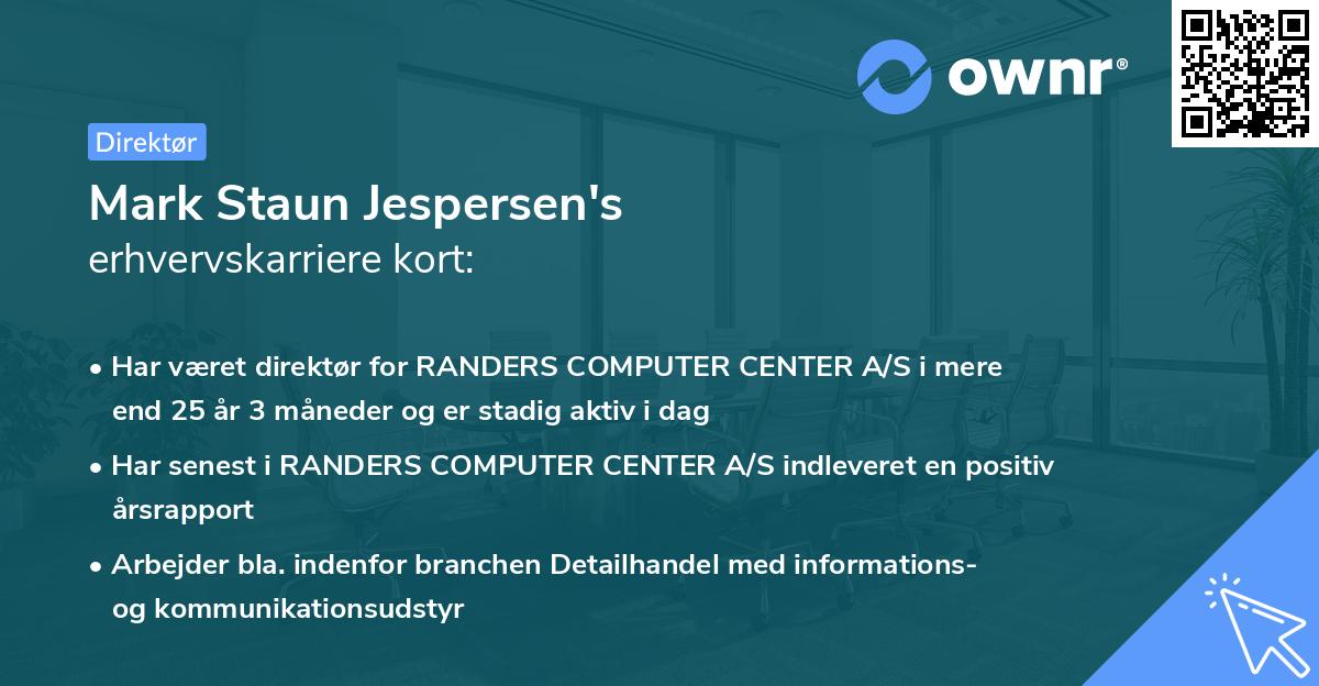 Mark Staun Jespersen's erhvervskarriere kort