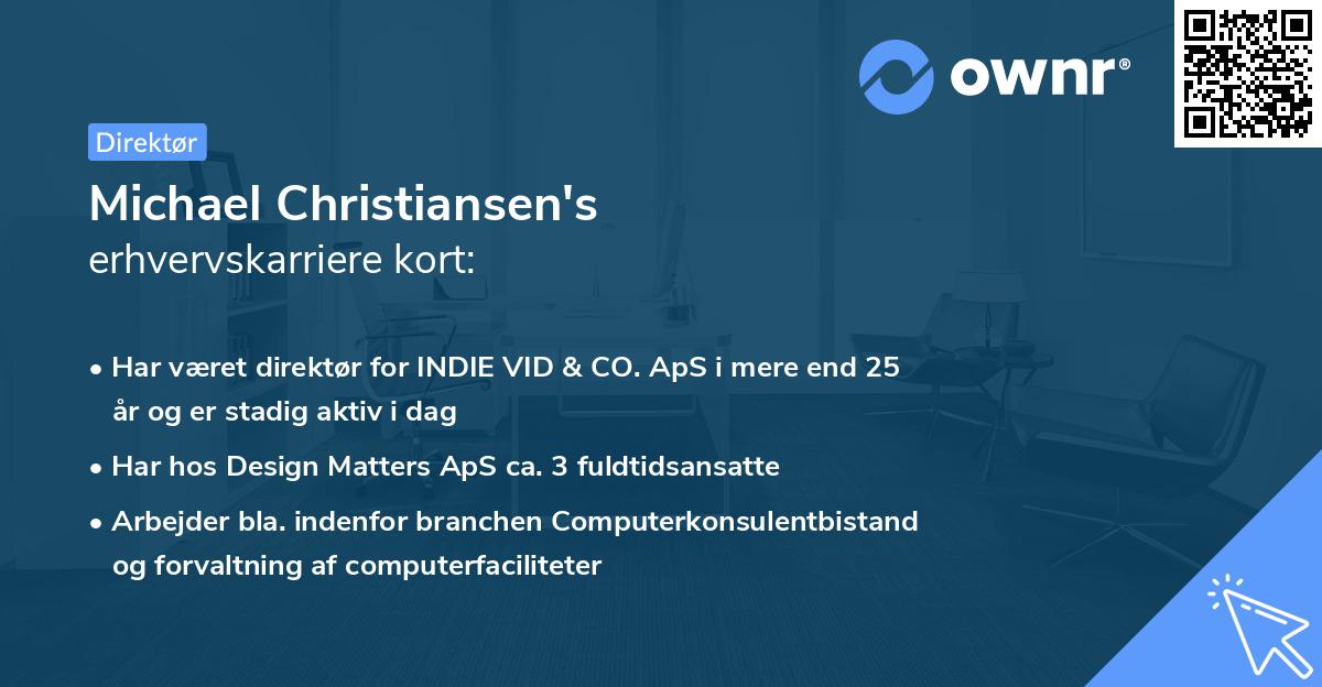 Michael Christiansen's erhvervskarriere kort