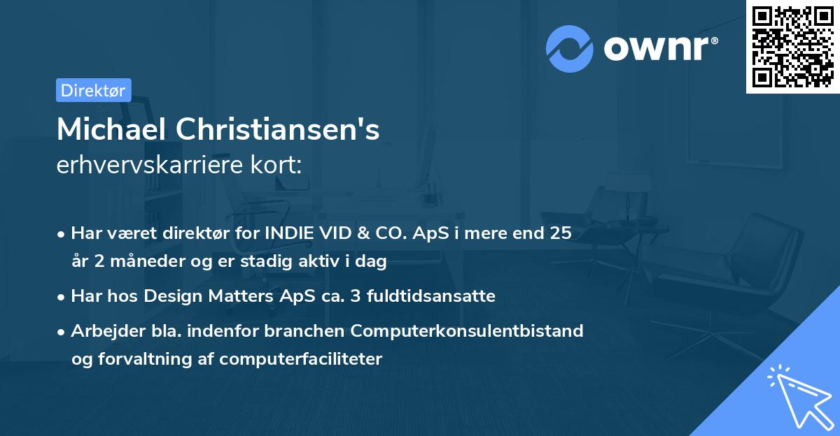 Michael Christiansen's erhvervskarriere kort