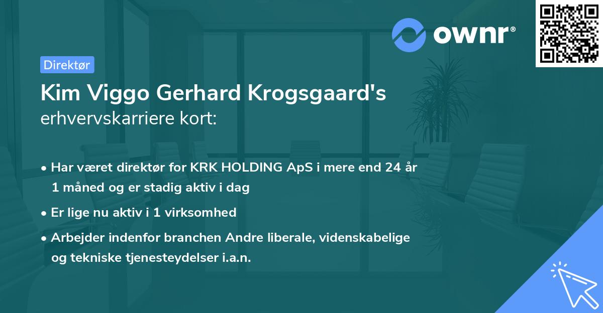 Kim Viggo Gerhard Krogsgaard's erhvervskarriere kort