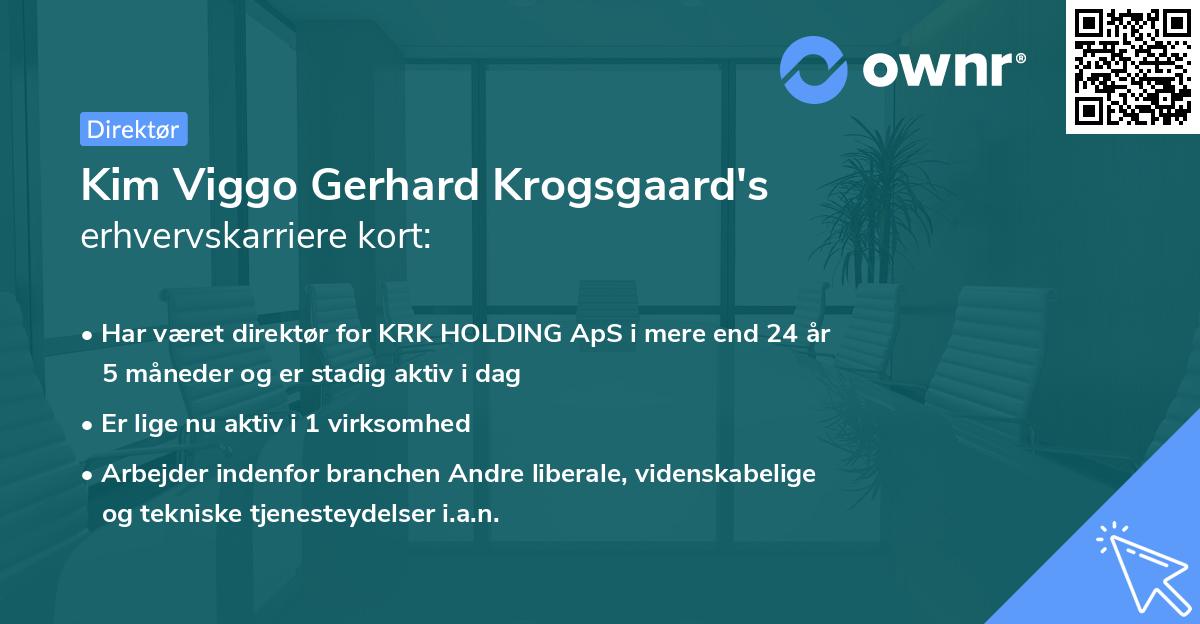 Kim Viggo Gerhard Krogsgaard's erhvervskarriere kort