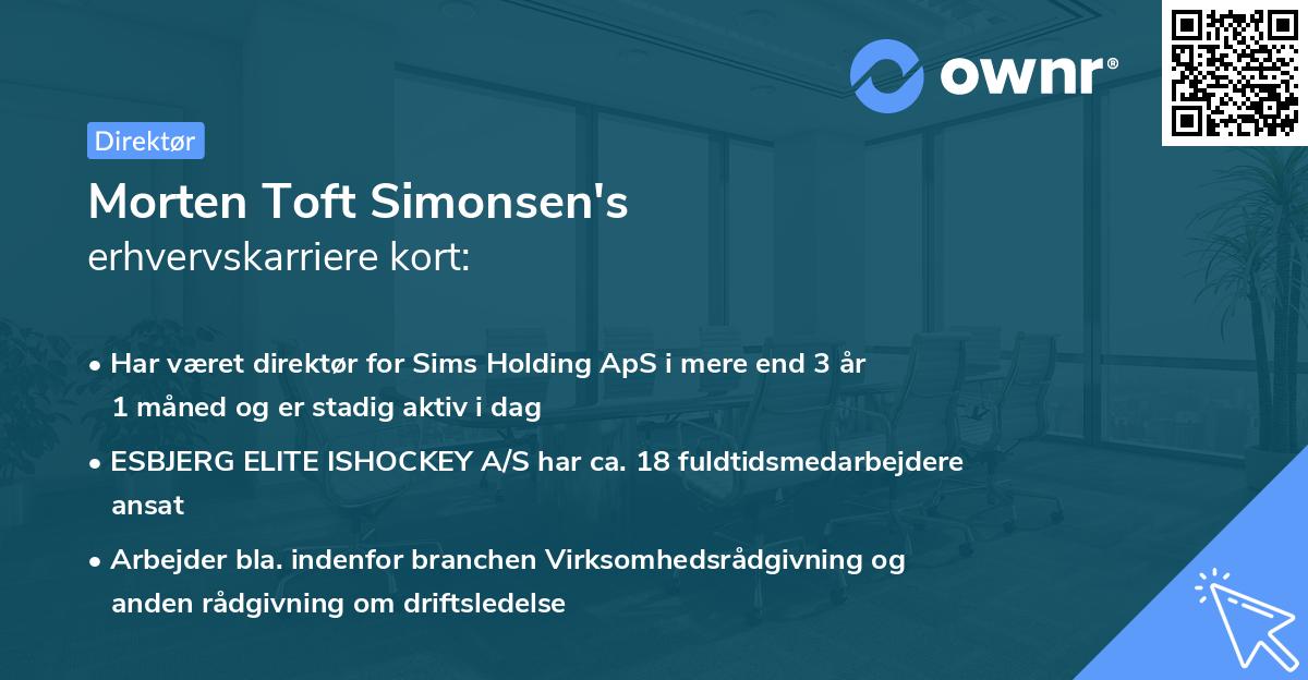 Morten Toft Simonsen's erhvervskarriere kort