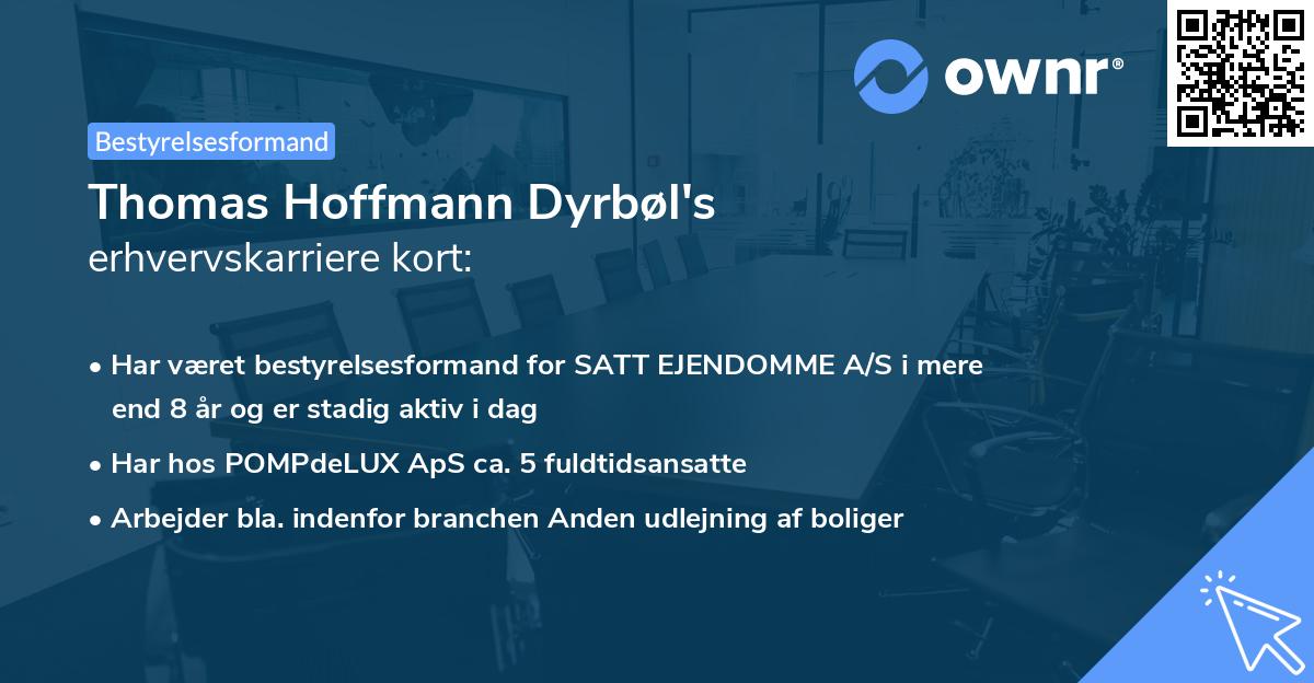Thomas Hoffmann Dyrbøl's erhvervskarriere kort