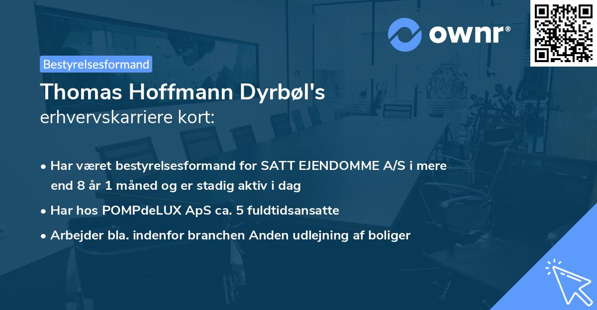Thomas Hoffmann Dyrbøl's erhvervskarriere kort