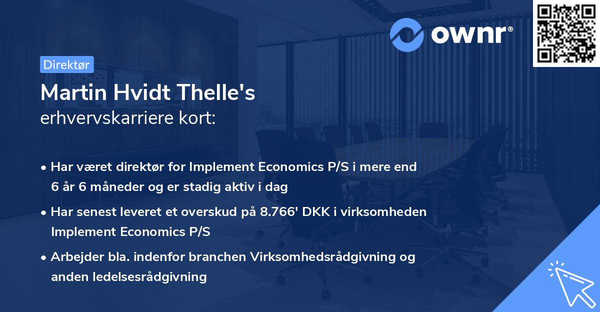 Martin Hvidt Thelle's erhvervskarriere kort