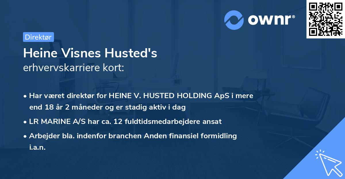 Heine Visnes Husted's erhvervskarriere kort