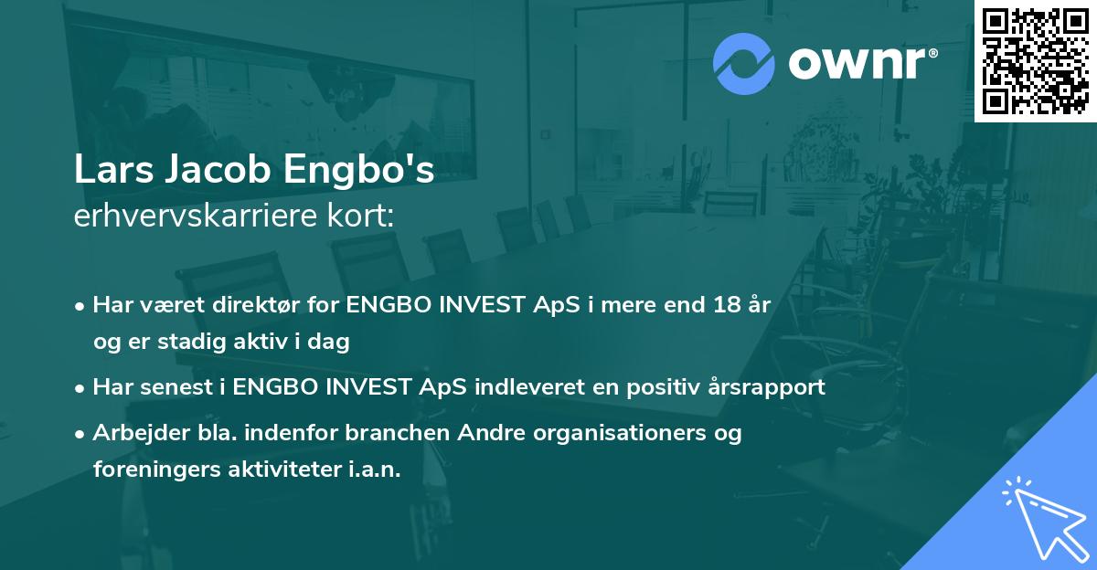 Lars Jacob Engbo's erhvervskarriere kort
