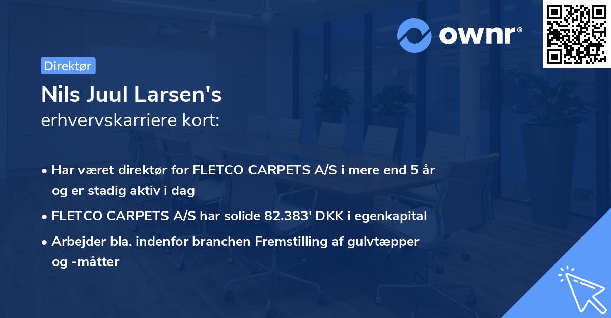 Nils Juul Larsen's erhvervskarriere kort