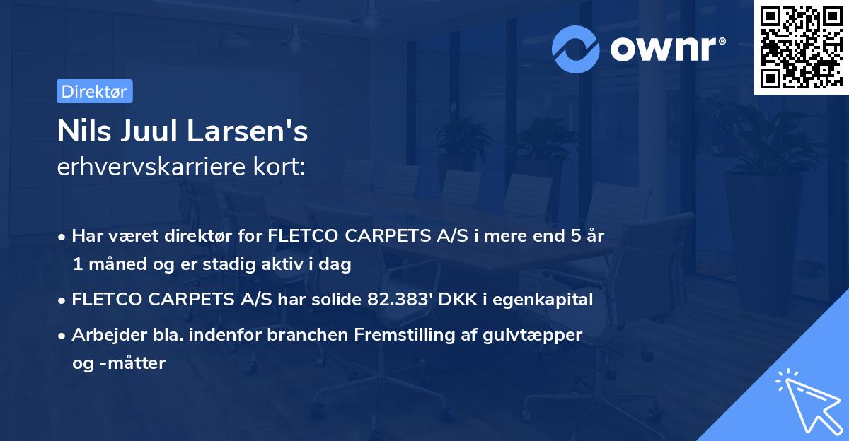 Nils Juul Larsen's erhvervskarriere kort