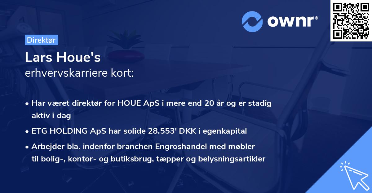 Lars Houe's erhvervskarriere kort