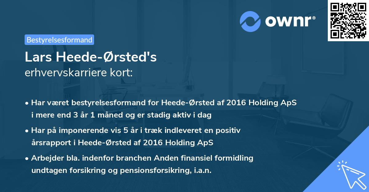 Lars Heede-Ørsted's erhvervskarriere kort
