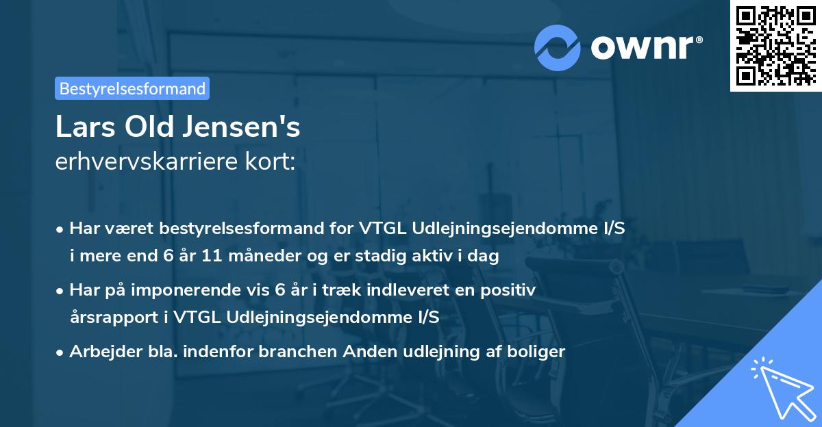 Lars Old Jensen's erhvervskarriere kort
