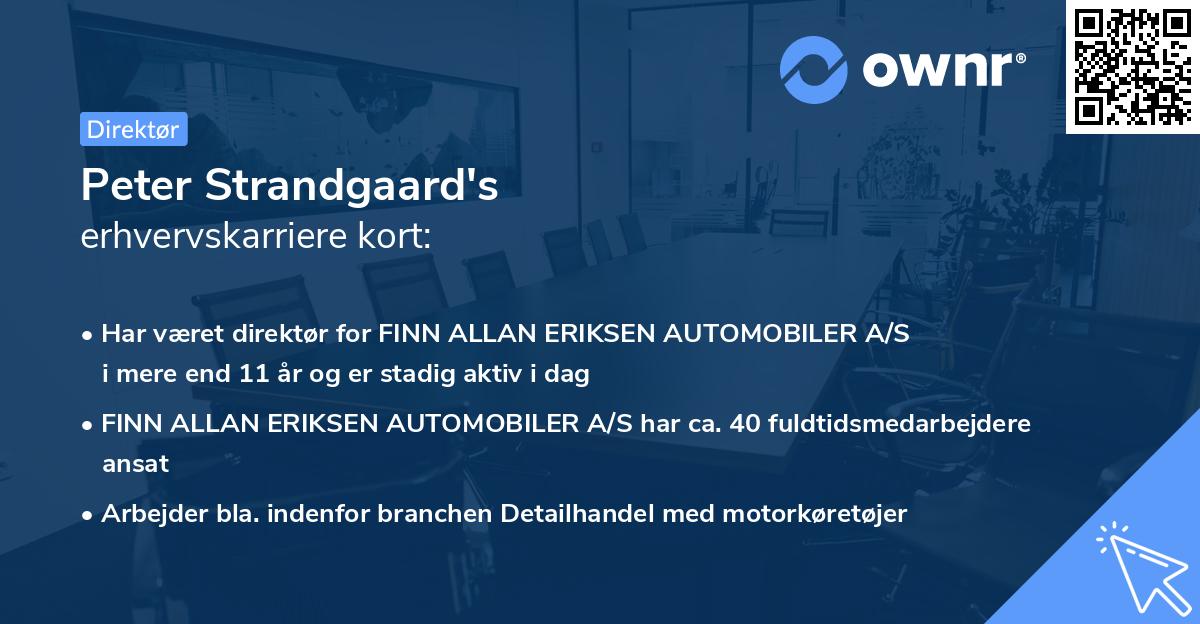 Peter Strandgaard's erhvervskarriere kort