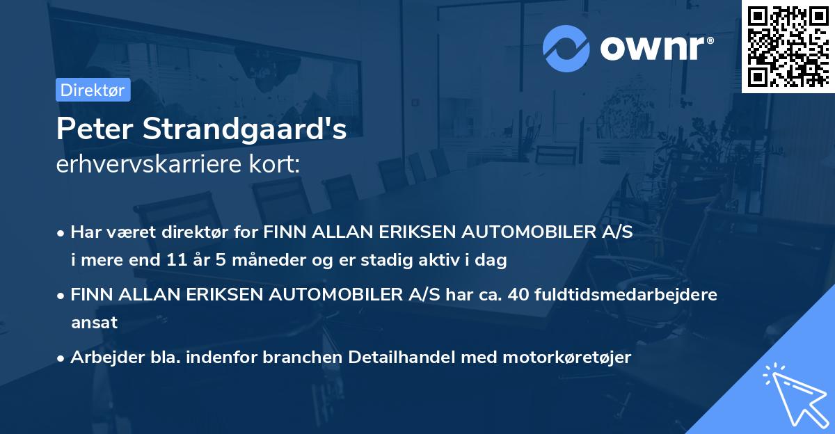 Peter Strandgaard's erhvervskarriere kort