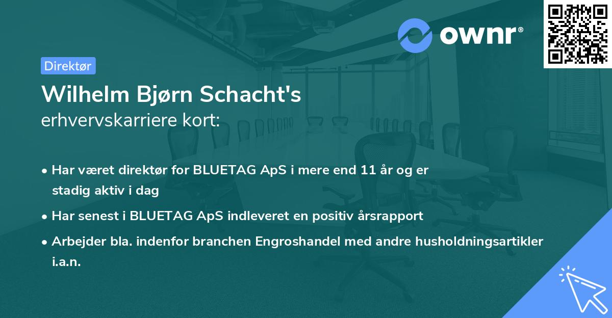 Wilhelm Bjørn Schacht's erhvervskarriere kort