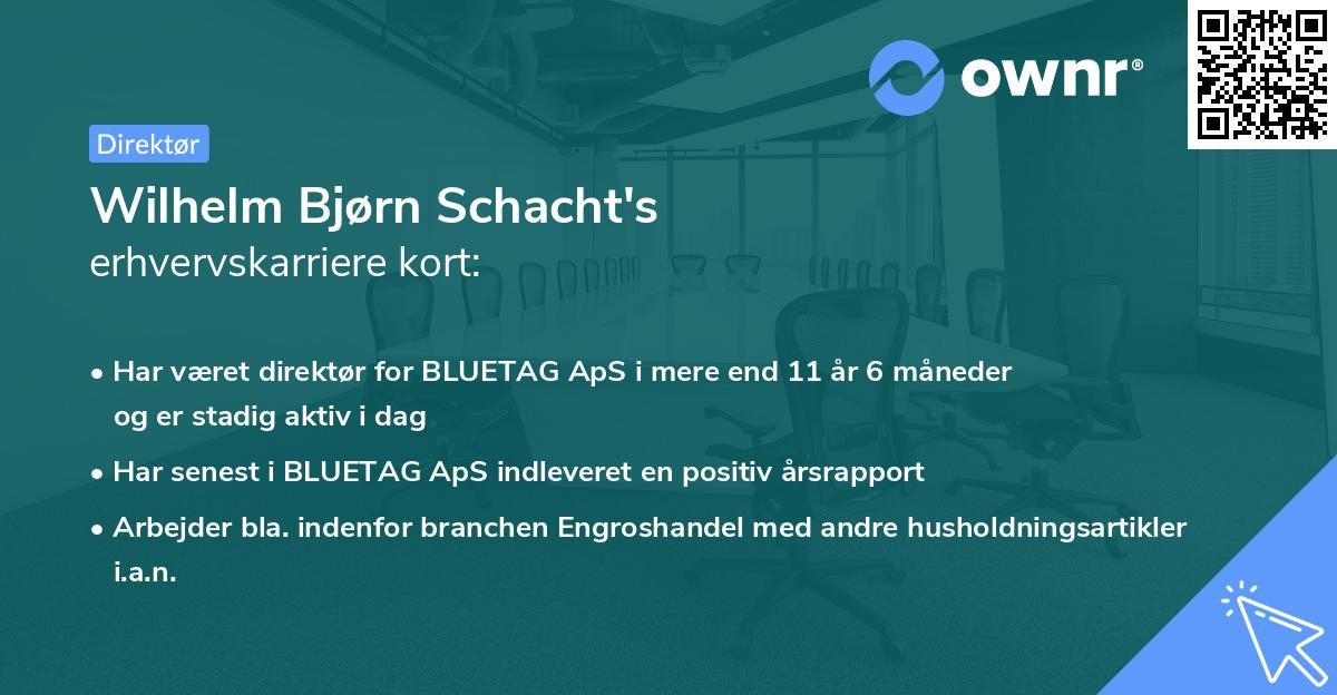 Wilhelm Bjørn Schacht's erhvervskarriere kort