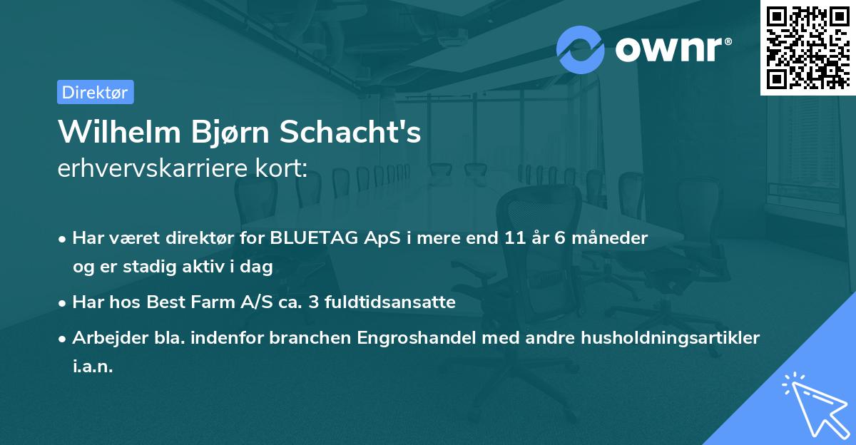 Wilhelm Bjørn Schacht's erhvervskarriere kort
