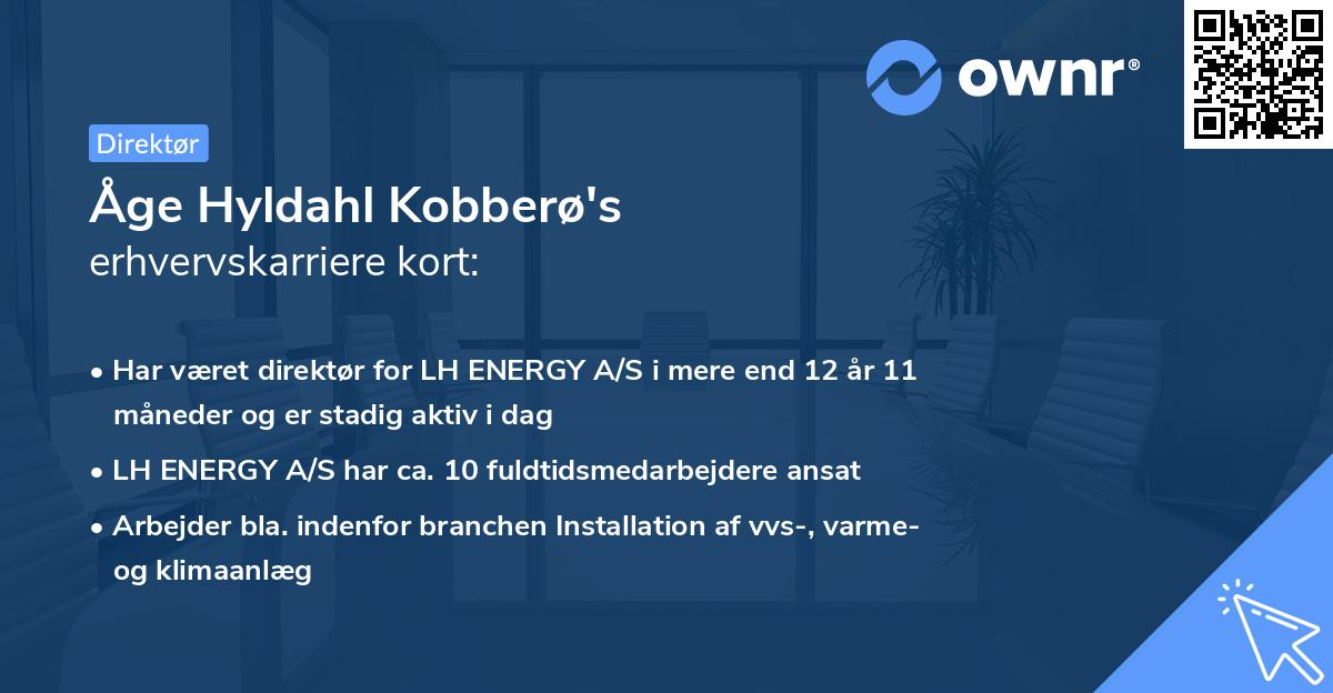Åge Hyldahl Kobberø's erhvervskarriere kort