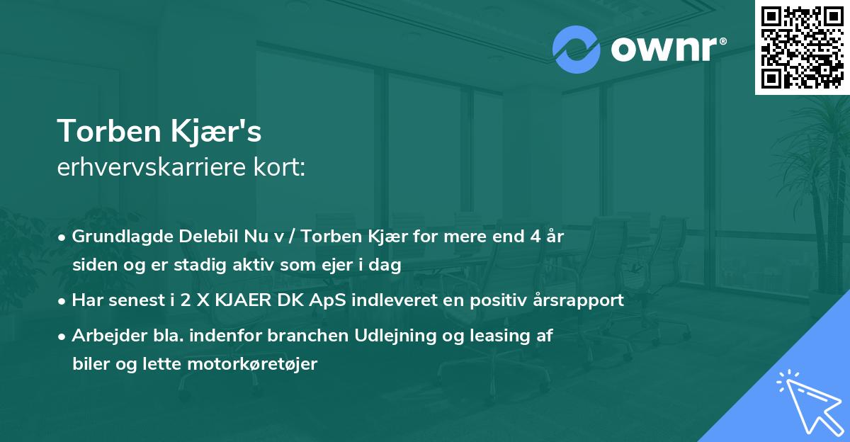 Torben Kjær's erhvervskarriere kort