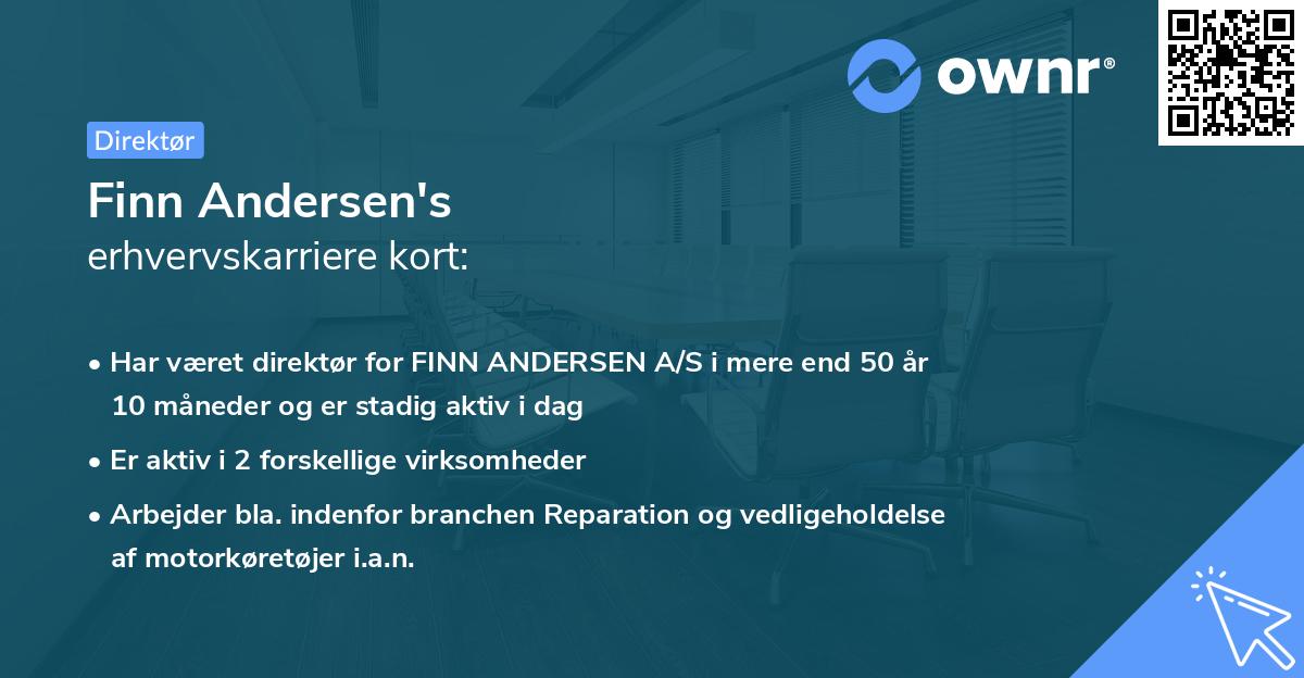 Finn Andersen's erhvervskarriere kort