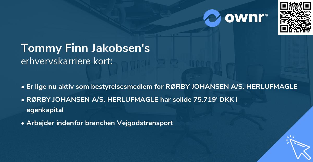 Tommy Finn Jakobsen's erhvervskarriere kort