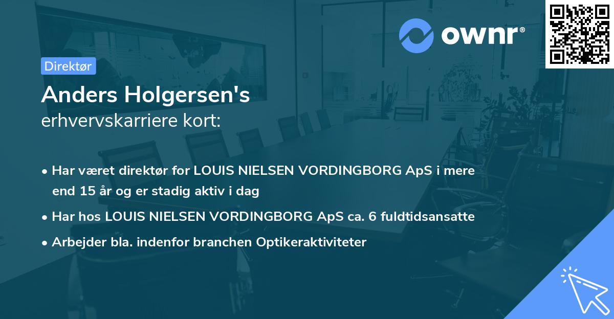 Anders Holgersen's erhvervskarriere kort