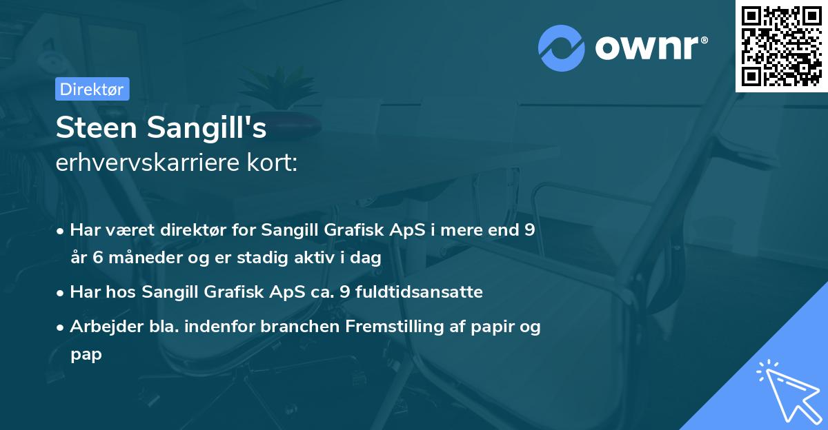 Steen Sangill's erhvervskarriere kort