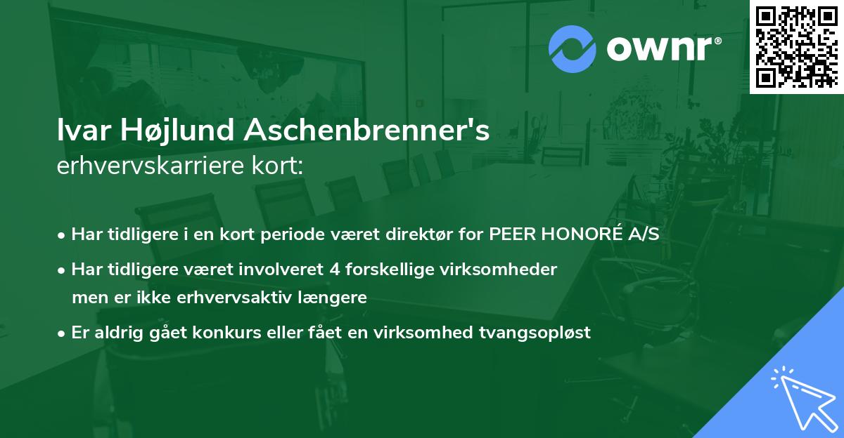 Ivar Højlund Aschenbrenner's erhvervskarriere kort